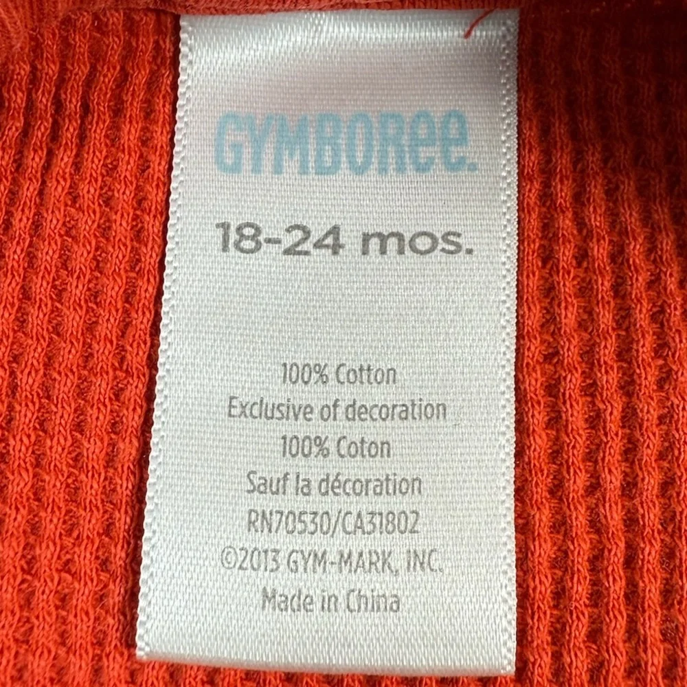 GYMBOREE Baby Boys’ Snow Bear Line Embroidered Waffle Knit One Piece Size 18-24M